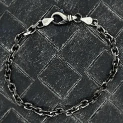 Ankarkedja Armband Oxiderat Silver - 4,2 mm