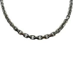 Ankarkedja Halsband Oxiderat Silver - 4,2 mm