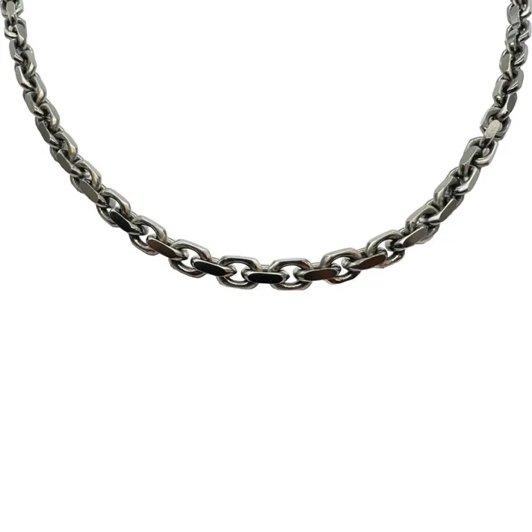 Ankarkedja Halsband Oxiderat Silver - 4,2 mm