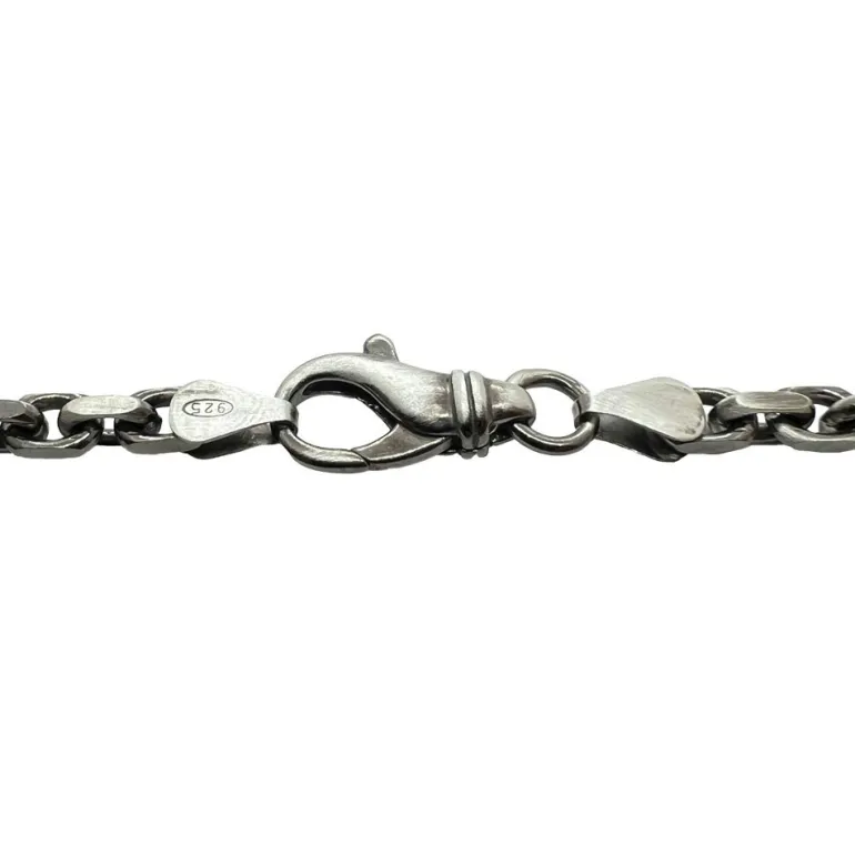 Ankarkedja Halsband Oxiderat Silver - 4,2 mm