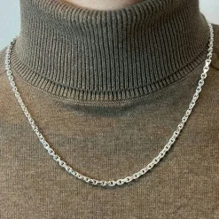 Ankarkedja Halsband Silver - 3 mm