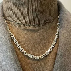 Ankarkedja Halsband Silver - 7,3 mm