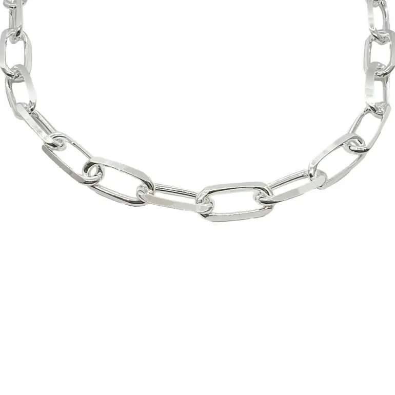 Ankarkedja Halsband Spetsslipad Silver - 9,5 mm