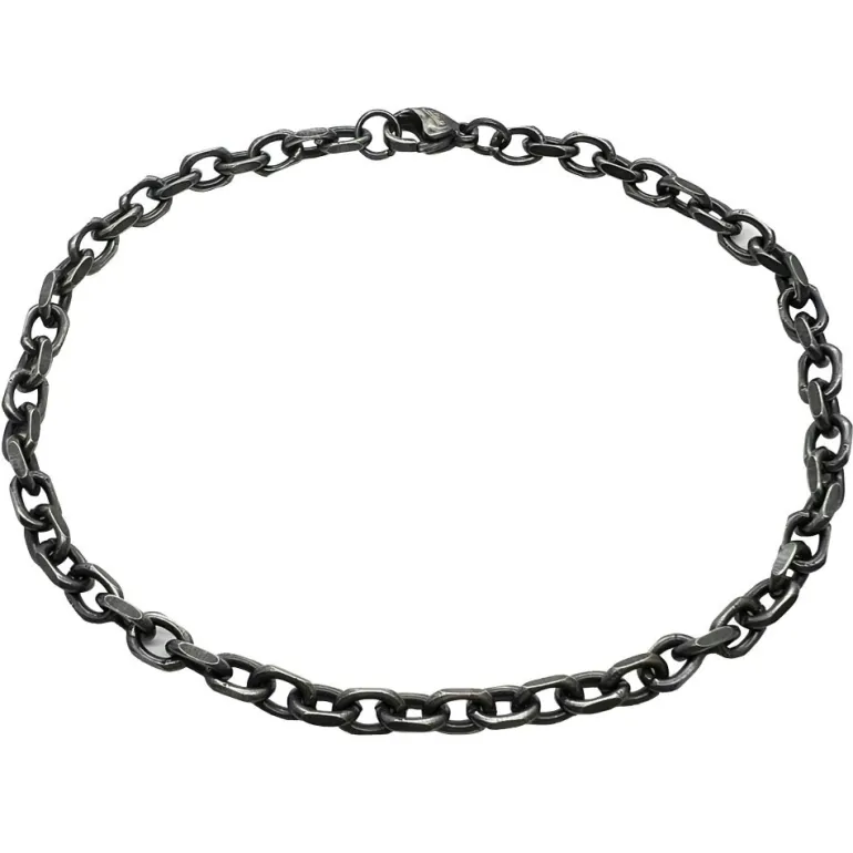 Armband Ankar Oxiderat Stål - 4 mm