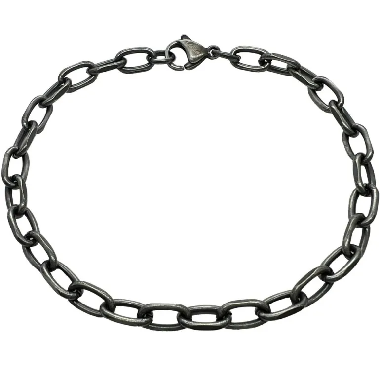 Armband Ankar Oxiderat Stål - 6 mm