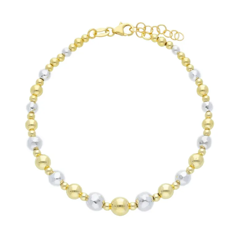 Armband Bicolore Beads 18K Guld