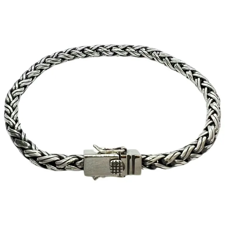 Armband Braided Oxiderat Silver