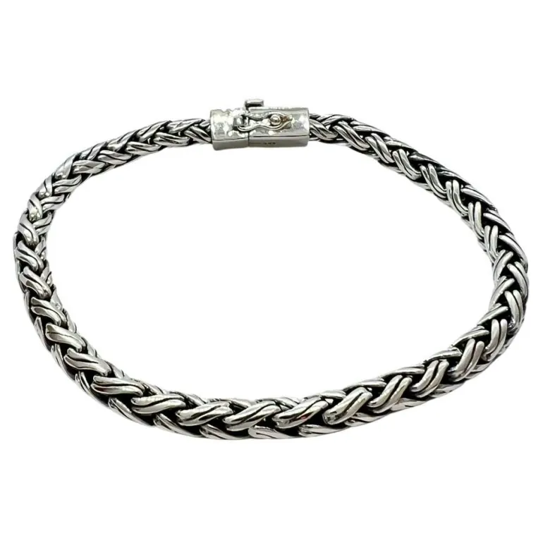 Armband Braided Oxiderat Silver