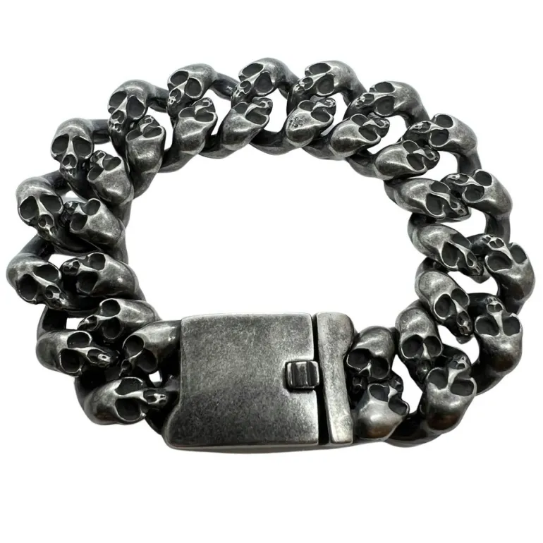 Armband Cool Skull Oxiderat Stål