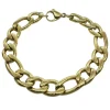 Armband Figaro Förgyllt Stål - 11 mm