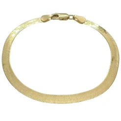 Armband Herringbone Förgyllt Silver - 4,2 mm