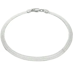 Armband Herringbone Sand Shimmer Silver - 3,5 mm