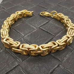 Armband Kejsar Förgyllt Stål - 7,5 mm