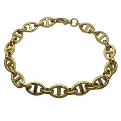 Armband Marinalänk Förgyllt Stål - 8 mm