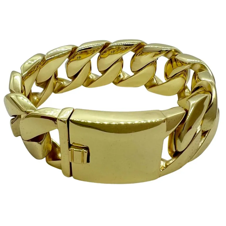 Armband Pansar Förgyllt Stål
