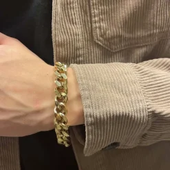 Armband Pansar Förgyllt Stål - 12 mm