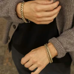 Armband Pansar Förgyllt Stål - 8 mm