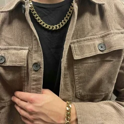 Armband Pansar Förgyllt Stål - 12 mm