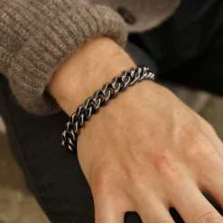 Armband Pansar Oxiderat Stål - 10 mm