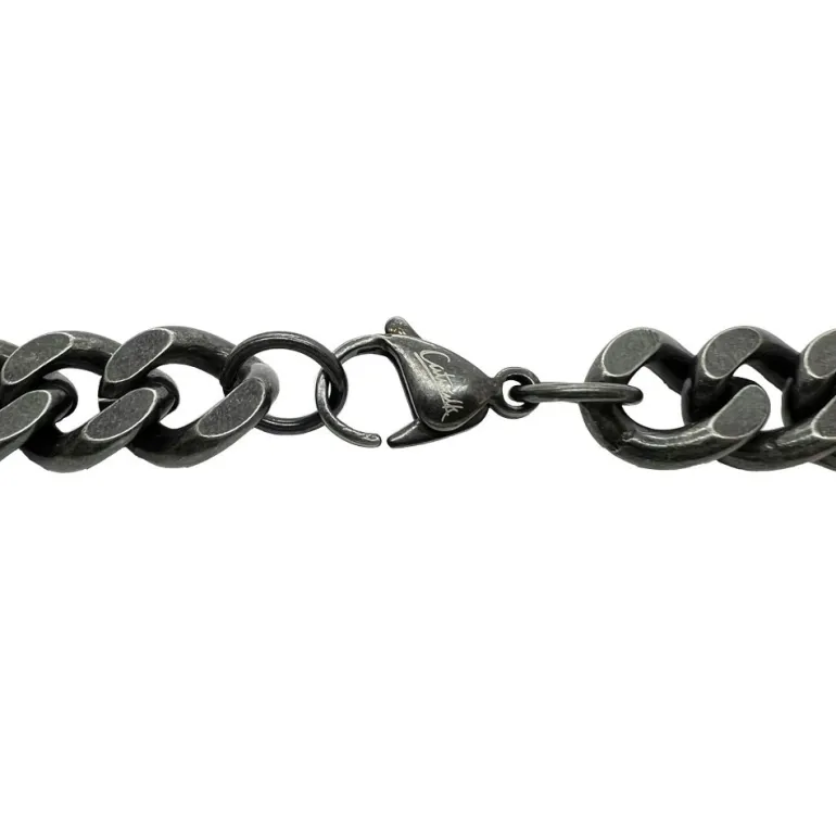 Armband Pansar Oxiderat Stål - 12 mm