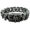 Armband Pansar Skull Oxiderat Stål
