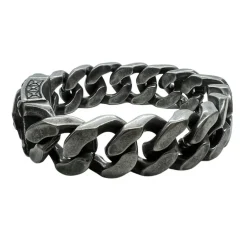 Armband Pansar Skull Oxiderat Stål