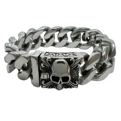 Armband Pansar Skull Stål