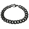 Armband Pansar Svart Stål - 10 mm