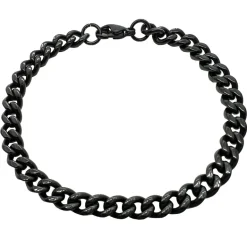 Armband Pansar Svart Stål - 6,5 mm