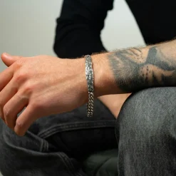 Armband Platta Oxiderat Silver