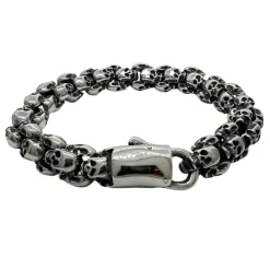 Armband Round Cool Skull Stål