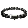 Armband Round Cool Skull Oxiderat Stål