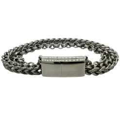 Armband Round Two-Line Stål