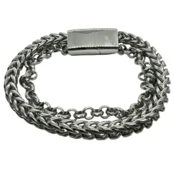 Armband Round Two-Line Stål