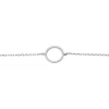 Armband Sparkling Circle Rodinerat Silver