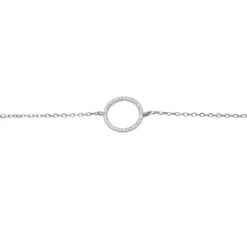 Armband Sparkling Circle Rodinerat Silver