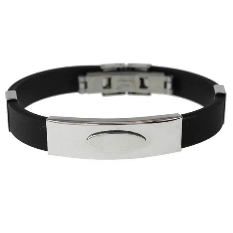 Armband Stål & Gummi