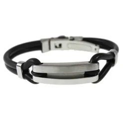 Armband Stål & Gummi