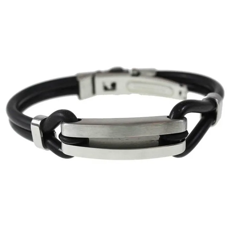 Armband Stål & Gummi