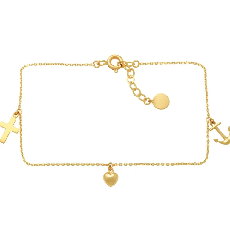 Armband Tro/Hopp/Kärlek 18K Guld
