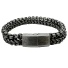 Armband Two-Line Oxiderat Stål