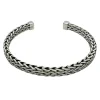 Armring Braided Oxiderat Silver