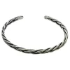 Armring Braided Oxiderat Silver