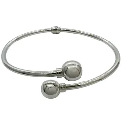 Armring Double Balls Rhodinerat Silver