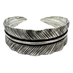 Armring Feather Oxiderat Silver