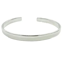 Armring Flat Silver - 6 mm