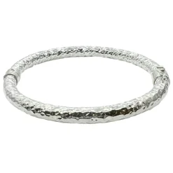 Armring Hammered Silver 6 mm