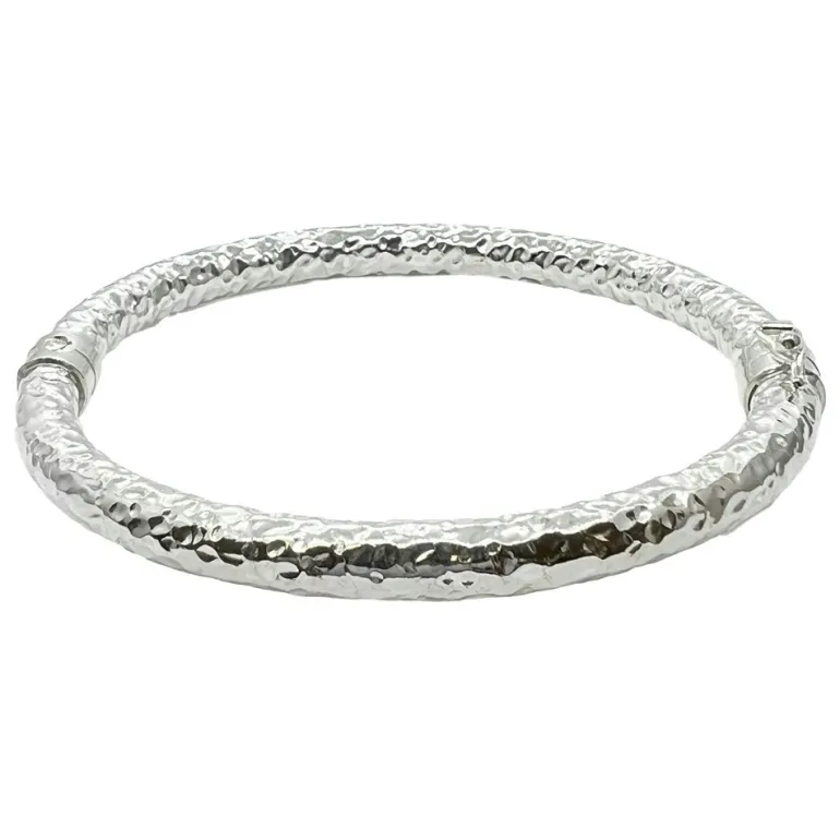 Armring Hammered Silver 6 mm