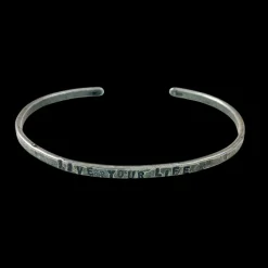 Armring Love Your Life Oxiderat Silver