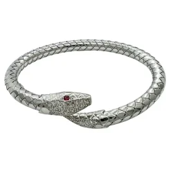 Armring Snake Rhodinerat Silver